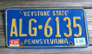 Pennsylvania Small Keystone State License Plate 1990s