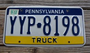 Pennsylvania Visit PA Truck License Plate 2012