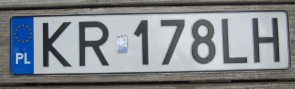 Poland Euro band License Plate PO 294 UC