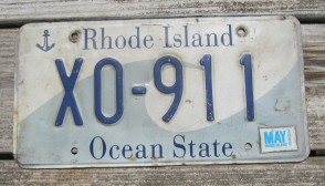 Rhode Island Wave License Plate Ocean State 2000