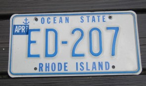 Rhode Island Ocean State License Plate 1997