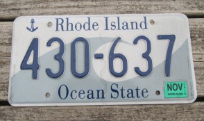 Rhode Island Wave License Plate Ocean State 2014