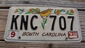 South Carolina Wren License Plate 1998