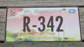 Saint Eustatius The Historic Gem License Plate Dutch Caribbean Island 2019