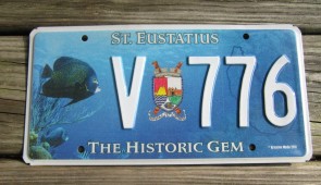 Saint Eustatius The Historic Gem License Plate Dutch Caribbean Island 2010