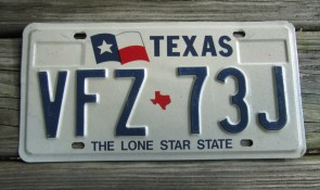 Texas Left Flag License Plate The Lone Star State 