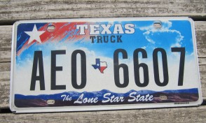 Texas The Lone Star State License Plate Mountains