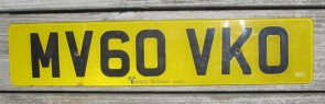 United Kingdom License Plate MV 60 VKO Great Brittan