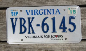 Virginia is For Lovers License Plate 2015 Virginia.org 