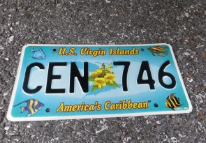 US Virgin Islands America's Caribbean License Plate Tropical Fish