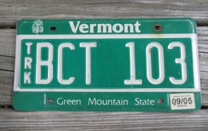 Vermont Green Mountain State License Plate 2005