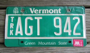 Vermont Green Mountain State License Plate 2000