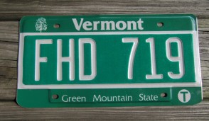 Vermont Green Mountain State License Plate 
