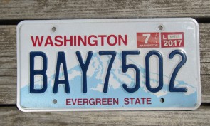 Washington Mt Rainier License Plate 2017