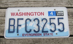 Washington Mt Rainier License Plate 2019