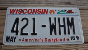 Wisconsin America's Dairyland License Plate 2016