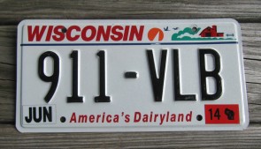 Wisconsin America's Dairyland License Plate 2014