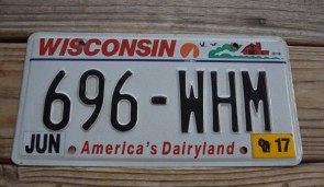 Wisconsin America's Dairyland License Plate 2017