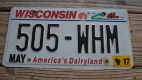 Wisconsin America's Dairyland License Plate 2017