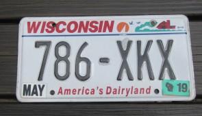 Wisconsin America's Dairyland License Plate 2019