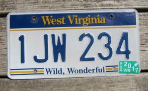 West Virginia Wild Wonderful License Plate 2017