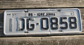 Brazil RS Igrejinha Region License Plate 2000's