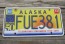 Alaska 50th Anniversary Celibrating State Hood License Plate 2012 FUE 381
