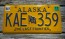 Alaska Yellow Blue Flag License Plate 2017