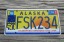 Alaska 50th Anniversary Celibrating State Hood License Plate 2014 FSK 234