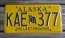 Alaska Yellow Blue Flag License Plate 
