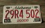 Alabama Heart of Dixie License Plate 2001