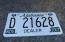 Alabama Green White Dealer License Plate 2007