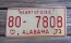 Alabama Heart of Dixie License Plate 1973