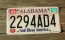 Alabama God Bless America License Plate 2015