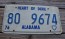 Alabama Heart of Dixie License Plate 1976  80 9674