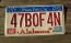 Alabama Stars Fell On License Plate 2007