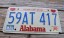 Alabama Heart of Dixie License Plate 1989 59AT417