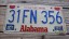 Alabama Heart of Dixie License Plate 1992 32FN356