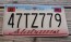 Alabama Heart of Dixie License Plate 2001 47TZ779