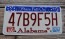 Alabama Stars Fell On License Plate 2007 47B9F5H