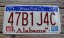 Alabama Stars Fell On License Plate 2007 47B1J4C