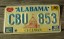 Alabama Capitol Heart of Dixie License Plate 1982