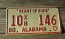 Alabama Capitol Heart of Dixie License Plate 1980