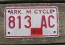 Arkansas Motorcycle License Plate Red White 2016