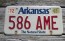 Arkansas White Red The Natural State License Plate 2002