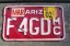 Arizona Motorcycle License Plate Red White 2002