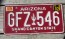 Arizona Grand Canyon State Red White License Plate 2002