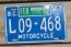 Canada British Columbia Blue White Motorcycle License Plate 1982