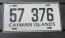 Cayman Islands Black White License Plate 1990s