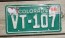 Colorado Motorcycle License Plate Green White 1989
